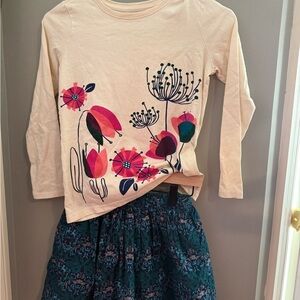 Tea Collection Cream and Blue Matching Set with Floral Design 10